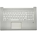 Replacement Upper Case Palmrest for HP 17.3 Inch Laptop 17-CN 17-CP 17T-CN 17Z-CP Laptop with Backlit Keyboard Assembly with Fingerprint Hole