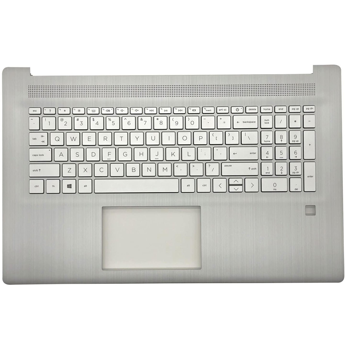 Replacement Upper Case Palmrest for HP 17.3 Inch Laptop 17-CN 17-CP 17T-CN 17Z-CP Laptop with Backlit Keyboard Assembly with Fingerprint Hole