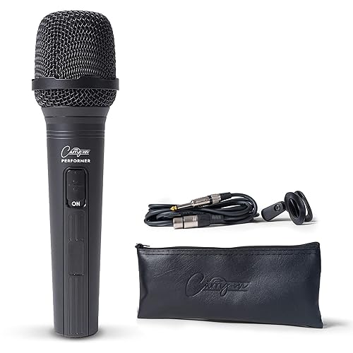 Carry-on Performer Dynamic Microphone with XRL-Jack Cable Used for Live Performance - Professional Microphone for Singing with Cardioid Focus and