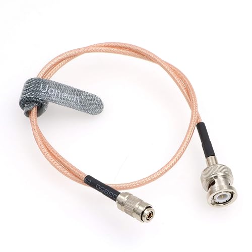 Uonecn HD SDI BNC RG179 to DIN 1.0/2.3 mini BNC 75ohm Coaxial Cable Video Cable for Blackmagic HyperDeck Shuttle 20''