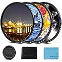 49mm Star Filter 4 Pieces Starburst Lens Filter(4 Points,6 Points,8 Points,12 Points) with Centre Pinch Lens Cap for Canon Nikon Sony Olympus Pentax