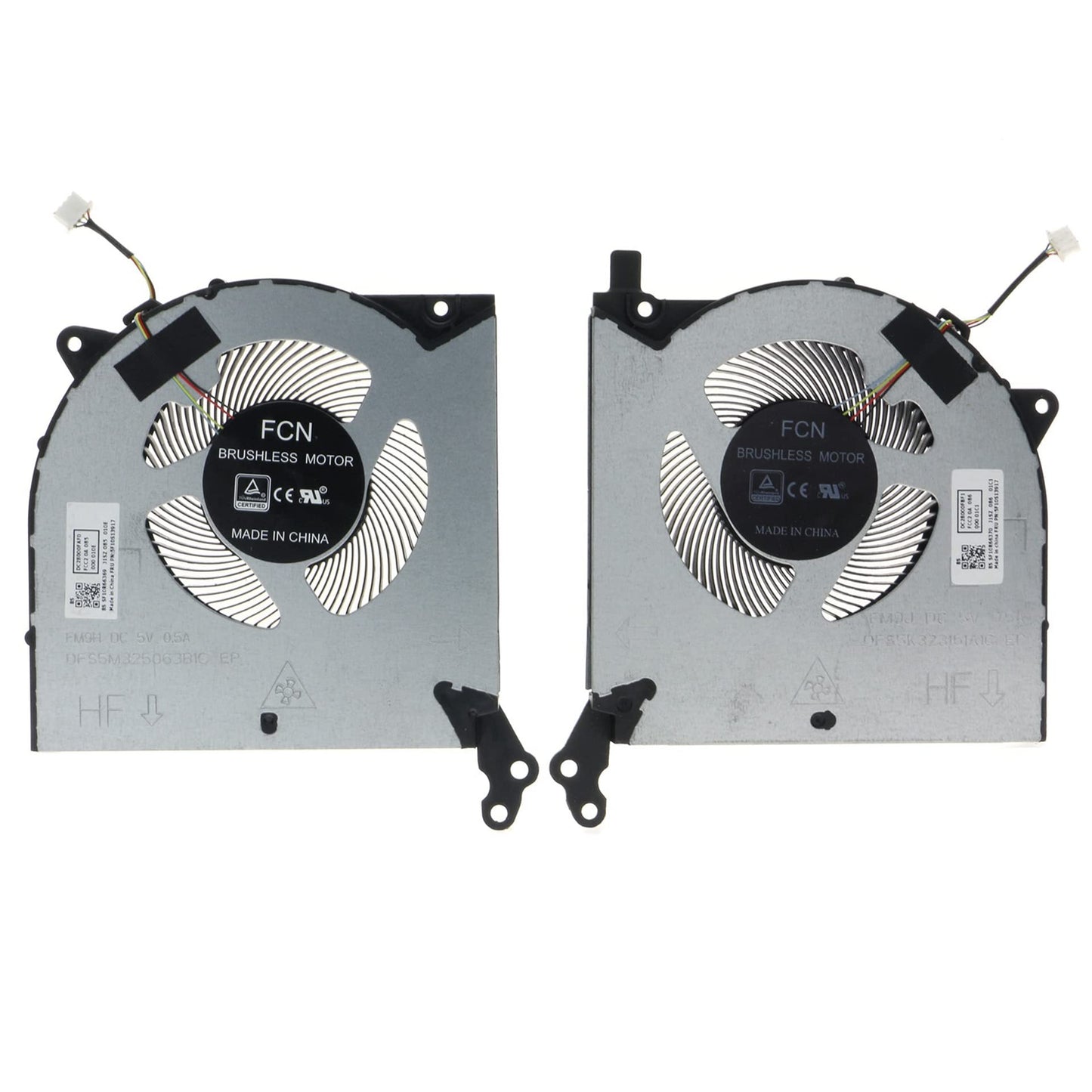 Replacement CPU+GPU Cooling Fan for Lenovo Legion 5 5I 15IMH05 15ARH Legion 5 5i 17 2020 Model DC28000FAF0 FM9H DC28000FBF1 FM9J 5F10S13917