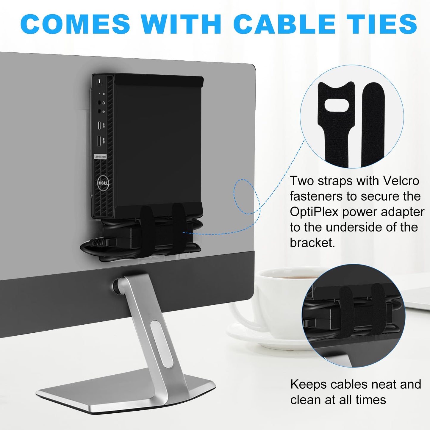 Mini PC Mount for Dell OptiPlex Micro Form Factor Case, Wall VESA and Under Desk Mount Fits DELL Micro PRO,Plus MFF