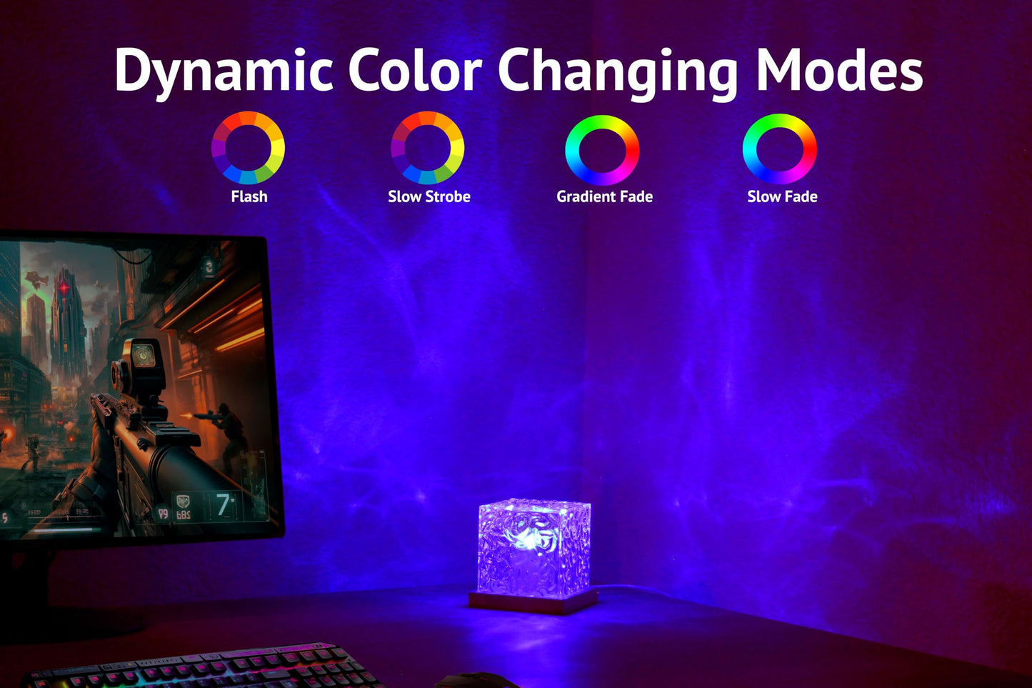 Ocean Wave Light Projector | Northern Lights Aurora & Crystal Ripple Lamp | Ocean Mood & Night Light with Remote, Multi-Mode Moving Waves & Aurora