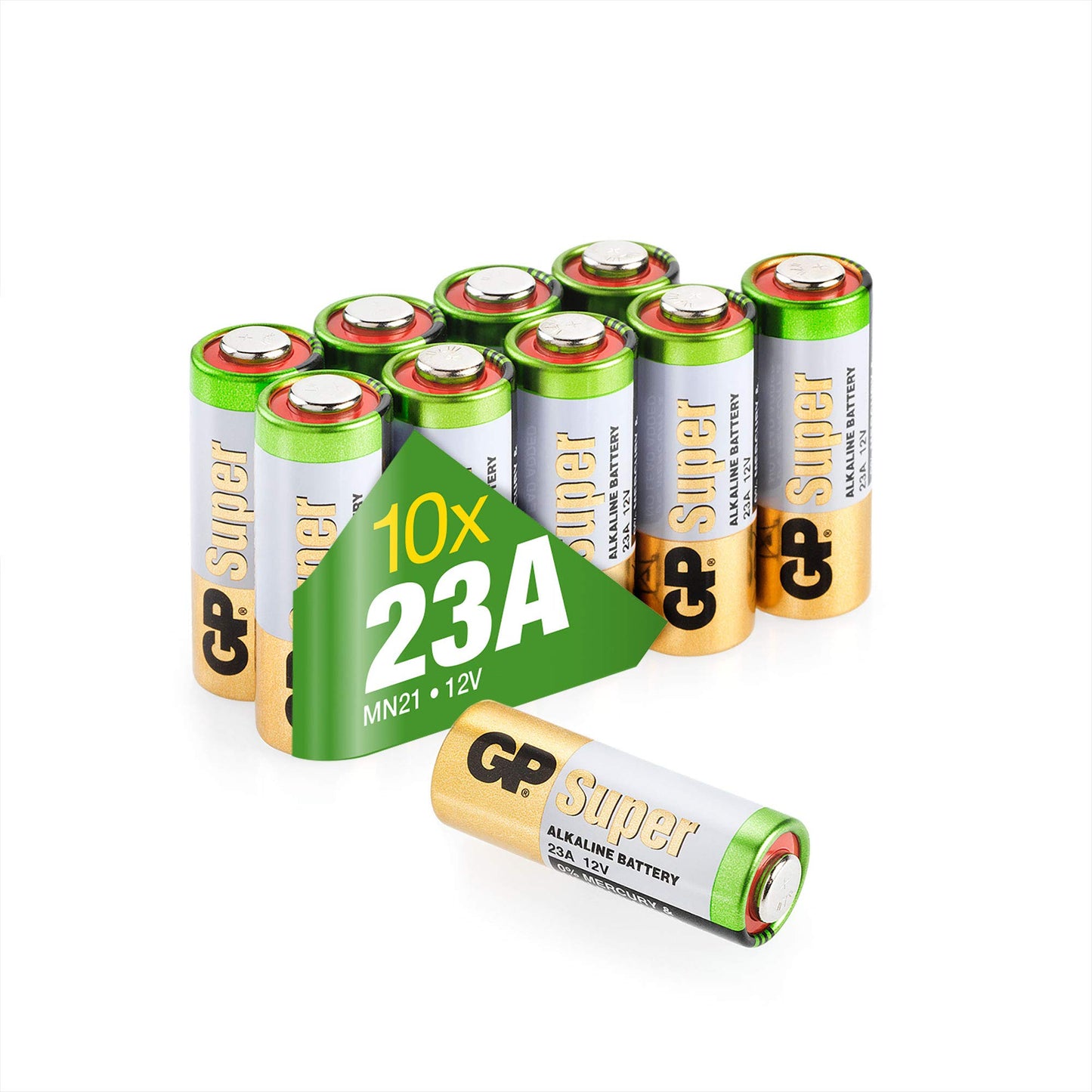 GP 23AE Ultra 23 A 12 V High Voltage Alkaline Battery (x10)