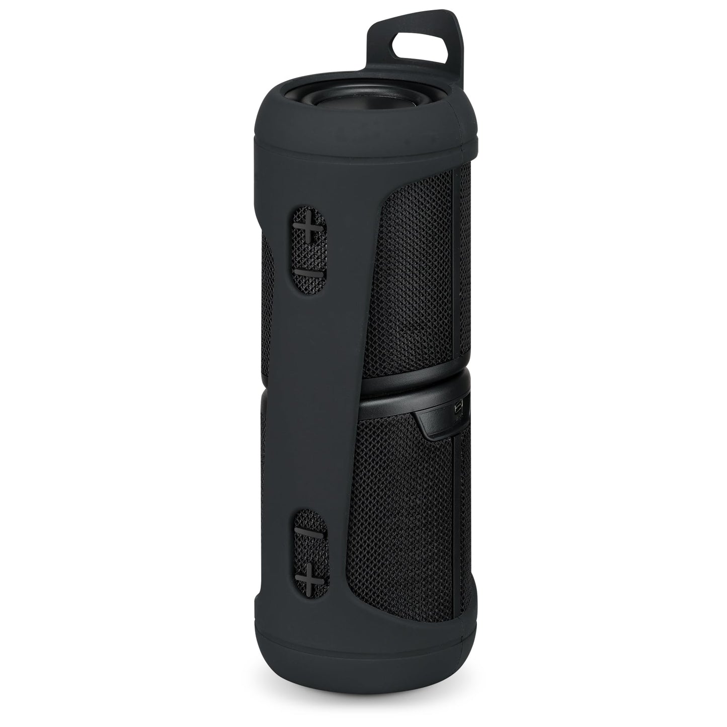 iLive Electronics Magnetic + Portable Wireless Bluetooth Speaker Set with Fabric and Rubberized Coating Carry Strap and TWS System, Black, Pair
