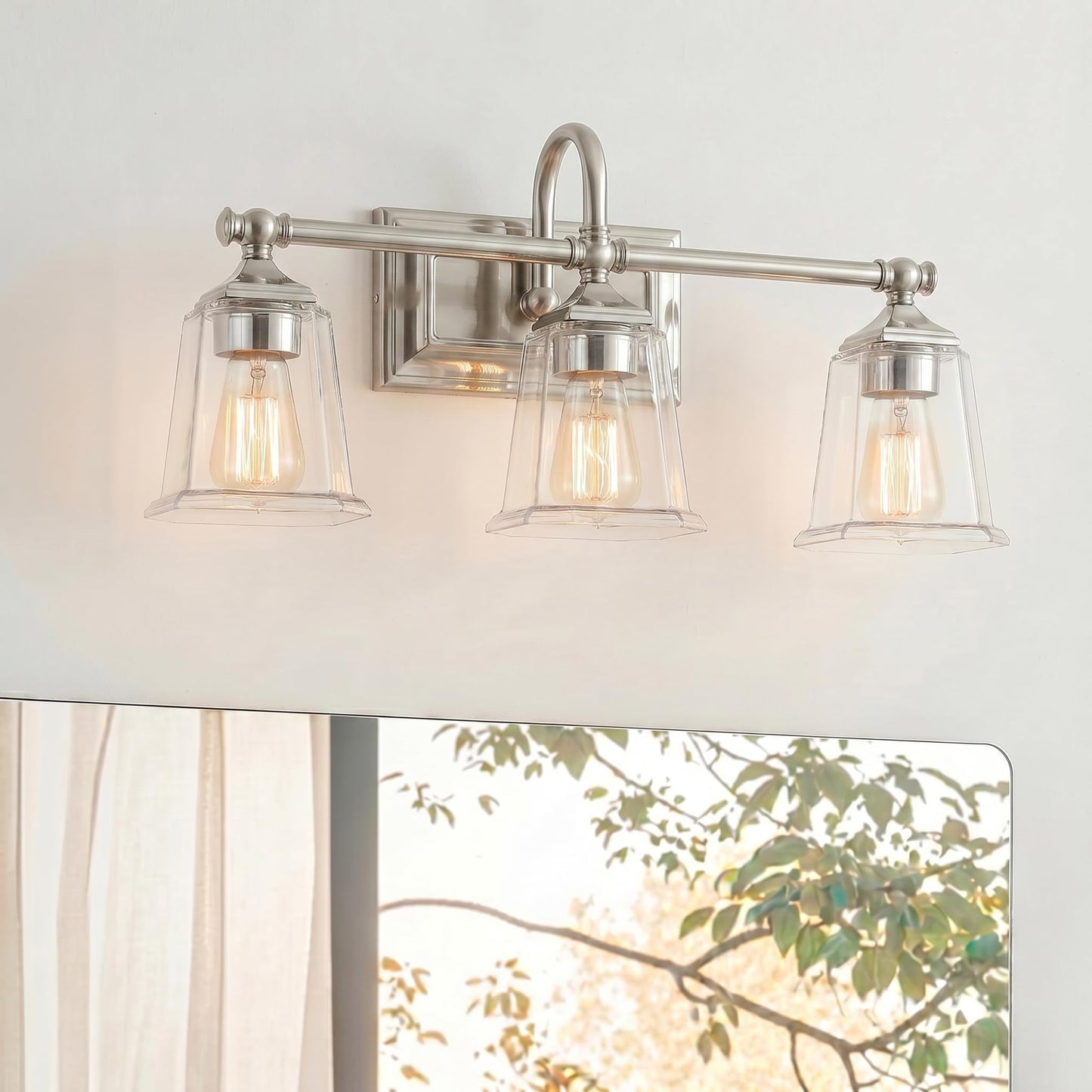 Quoizel Nicholas 22" Wide Polished Chrome 3-Light Bath Light