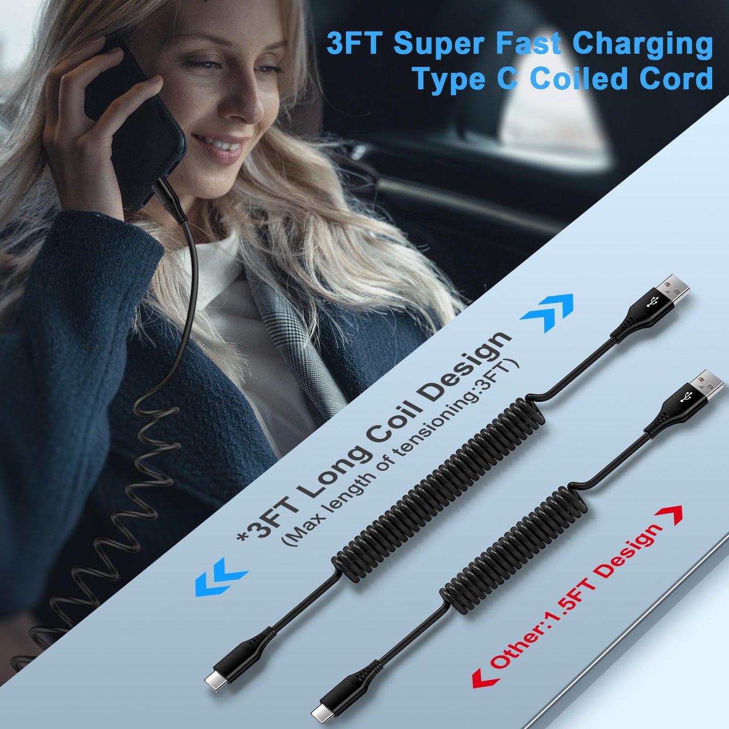USB to USB C Cable for Samsung Galaxy A16 A17 5G A15 S25 Ultra S24 FE A25 A14 A54 S23 A24,iPhone 17 Pro Max 16Plus,Google Pixel 10 Pro XL 9a 8,3FT