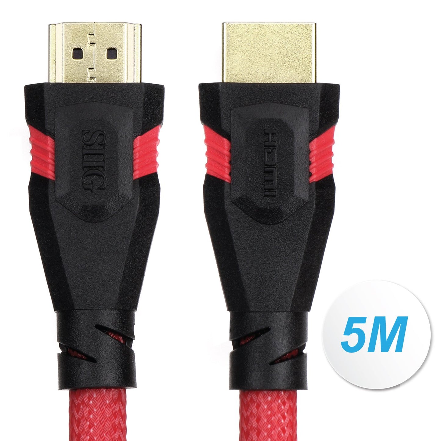 SIIG Legacy and Beyond Series Premium Braided High Speed HDMI Cable 2.0 with Ethernet 4Kx2K - Pure Copper Conductors - Quad-shielding Braided Cable
