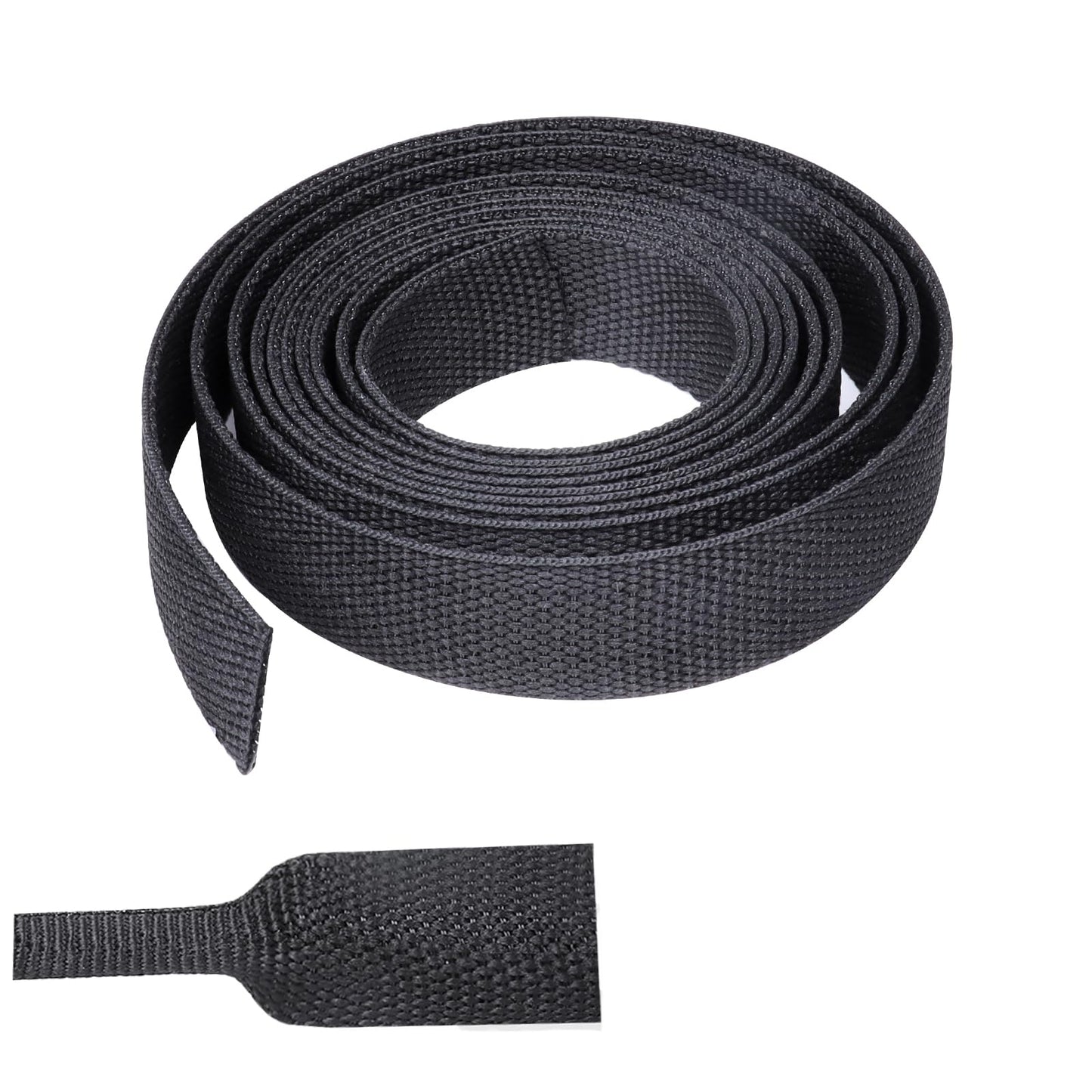BuyUneed Braided Sleeving Heat Shrinkable Fabric 2:1 Ratio- Abrasion Protection Flexibility Wiring Harness Cable Sheath (3/8" ID, 16ft)