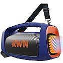 RWN Outdoor Bluetooth Speaker: 160W Loud Sound, IP67 Waterproof with 24H Playtime, Fast Charge, Bass, TWS, Portable Wireless Speakers with Light Show