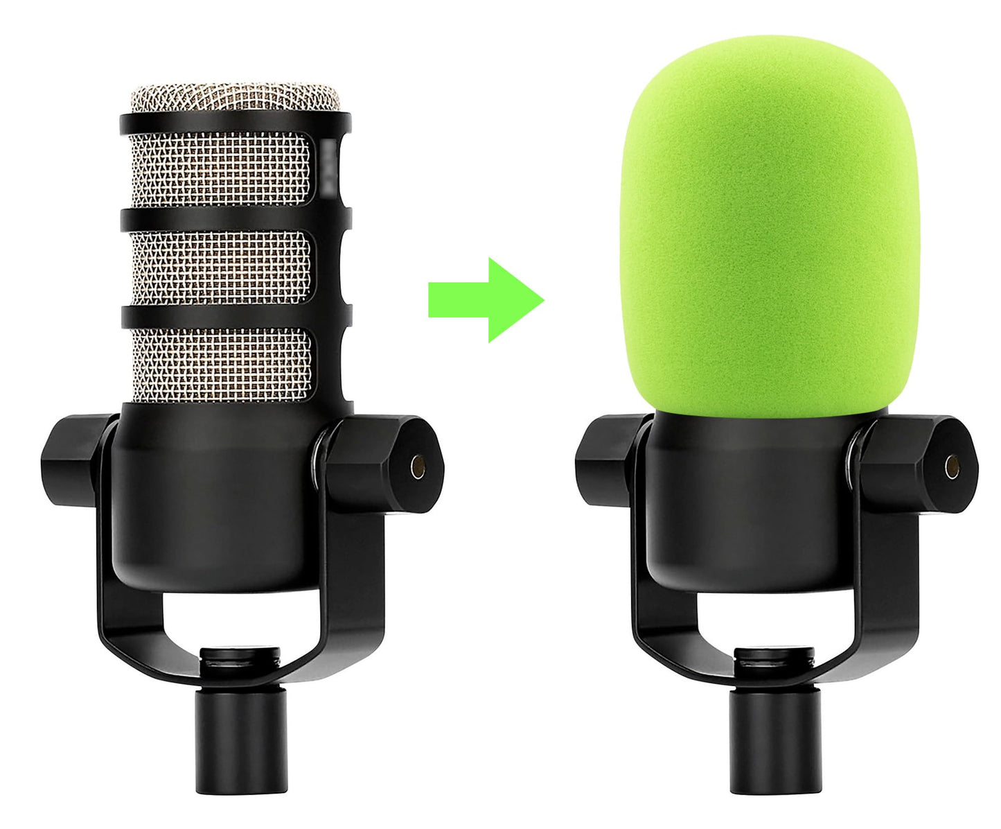 LEFXMOPHY Nt1 Pop Filter for Rode Podmic Procaster Podcaster NT1-A NT2-A NT-USB K2 NT1000 NT2000 Windscreen Replacement Foam Cover Pod Mic WS2 Green