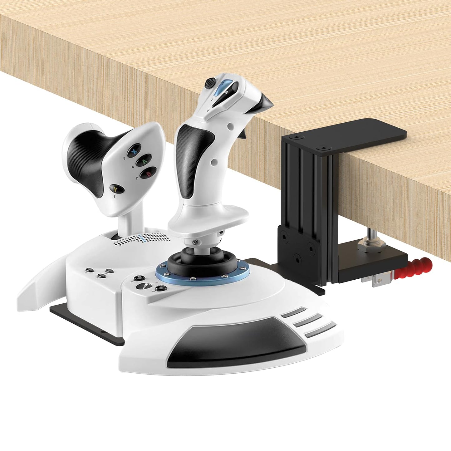 Flight Sim Game Joystick Desk Mount,Hotas Mount - Compatible with Thrustmaster T. Flight Hotas One/4/X,Sol-R2/Sol-R1,SimTask Farmstick,WINWING URSA