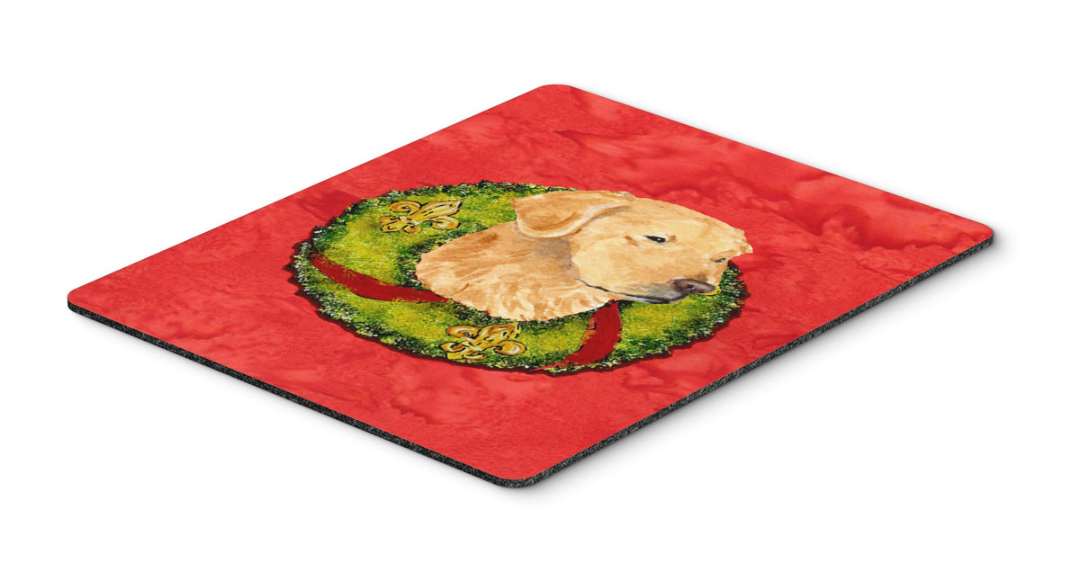 Caroline's Treasures SS4166MP Golden Retriever Cristmas Wreath Mouse Pad, Hot Pad or Trivet for Home Office Gaming Working Computers Laptop Mouse