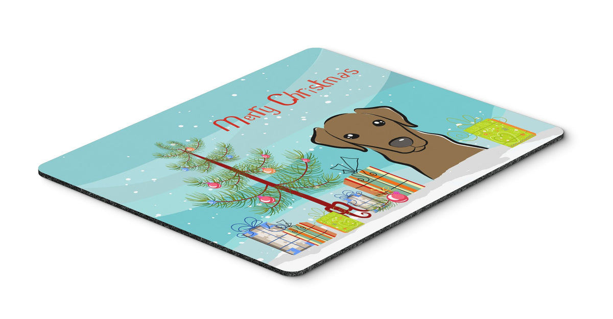 Caroline's Treasures BB1606MP Christmas Tree and Chocolate Labrador Mouse Pad, Hot Pad or Trivet for Home Office Gaming Working Computers Laptop Mouse