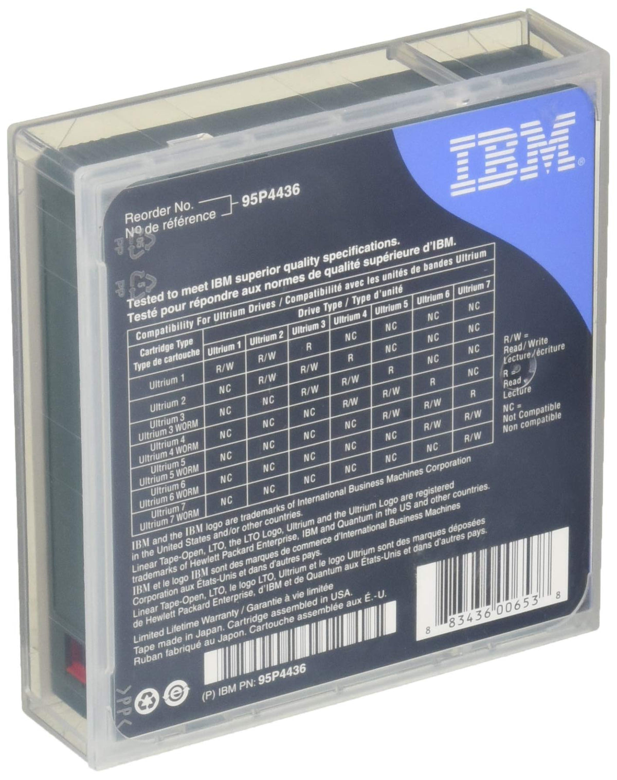 IBM Refurbish LTO-4 Ultrium Data Tape (800GB/1.6TB) (95P4436) - Seller Refurb