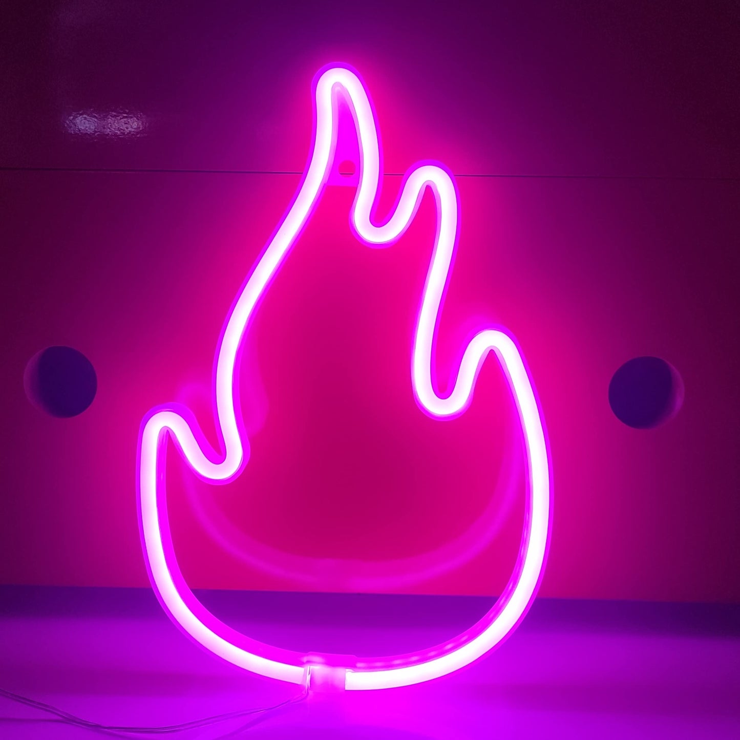 JYWJ Flame Neon Sign,USB or 3-AA Battery Powered Neon Light,LED Table Decoration,Bedroom Wall Decoration,Birthday Gift,Wedding Supplies Business