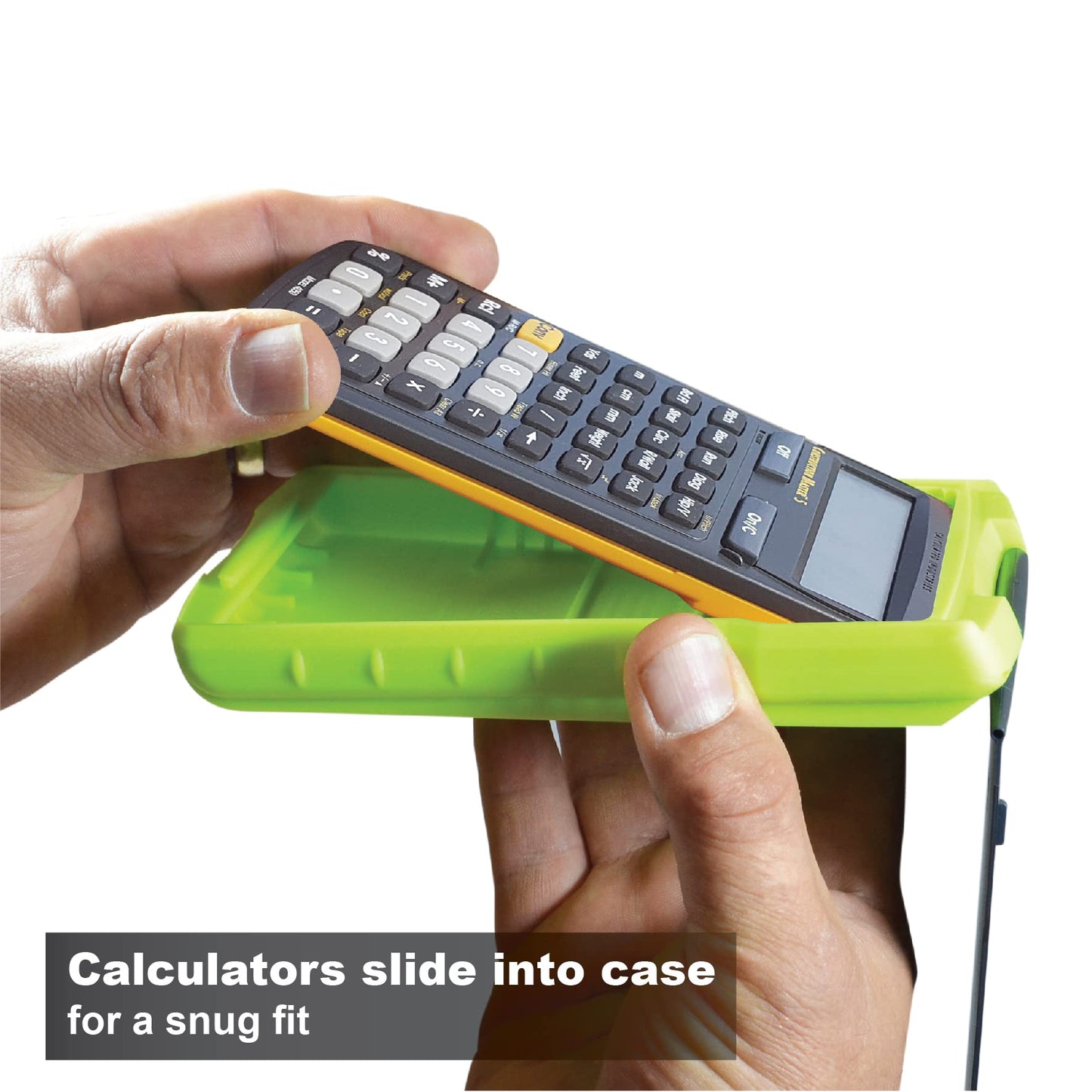 Calculated Industries 5032-5 Armadillo Gear Hard Protective Calculator Case in Lime Green