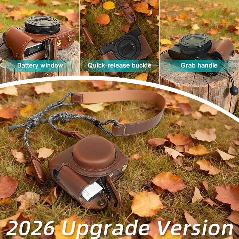 owan for Sony rx100 case,for Sony rx100 vi case,dsc-rx100 Mark ii,dsc-rx100 iii,dsc-rx100 iv,dsc-rx100 v RX100 VII m6 5a m3 Protective Leather Camera