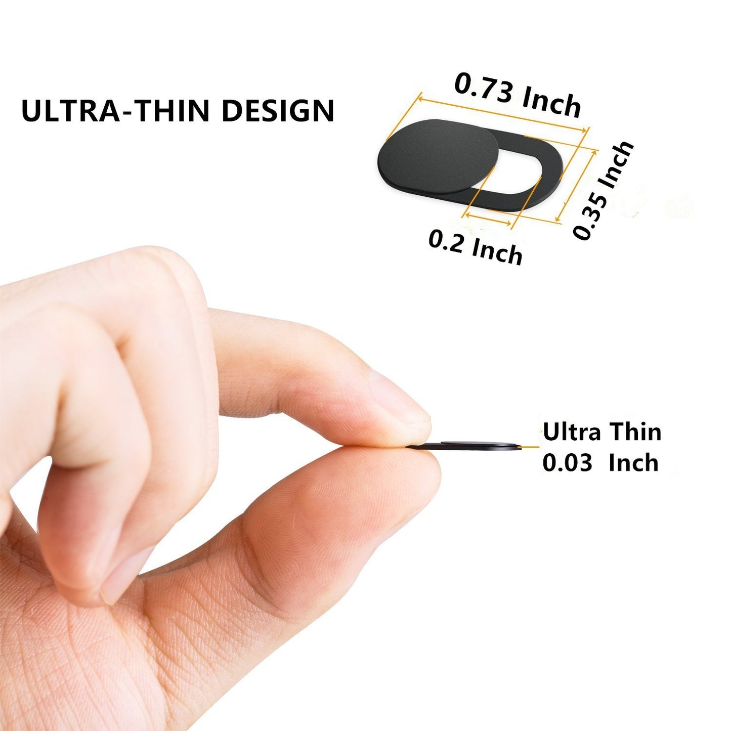 Laptop Webcam Cover Slide, 0.03 inch Ultra-Thin Slide Camera Cover for MacBook Pro, iPhone, Laptop, Mac, PC, Surfase Pro, Protecting Your Digital Life