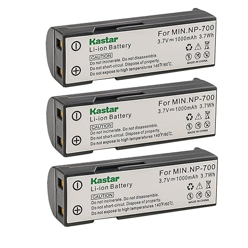 Kastar 3-Pack Battery Replacement for Konica Minolta NP-700 Battery, Konica Minolta Dimage X50, Konica Minolta X60, Konica Minolta DG-X50-K, Konica