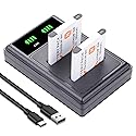 2-Pack NP-BN1 Battery and LED USB Dual Charger for Sony CyberShot DSC-W530 DSC-W560 DSC-W570 DSC-W800 DSC-W830 DSC-TX10 DSC-TX20 DSC-TX30 DSC-QX10