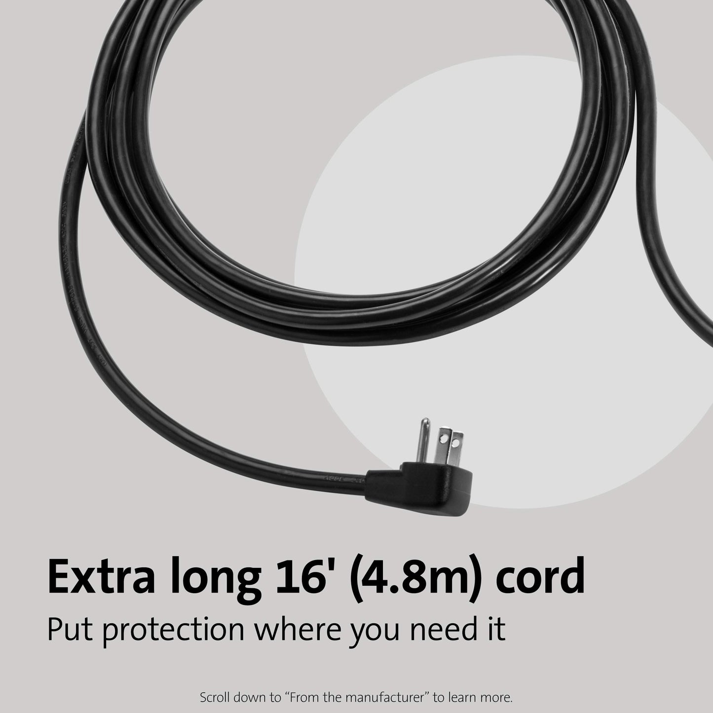 Kensington SmartSockets 6-Outlet, 16-Foot Cord, & 1500 Joules Tabletop Surge Protector (K62634NA)