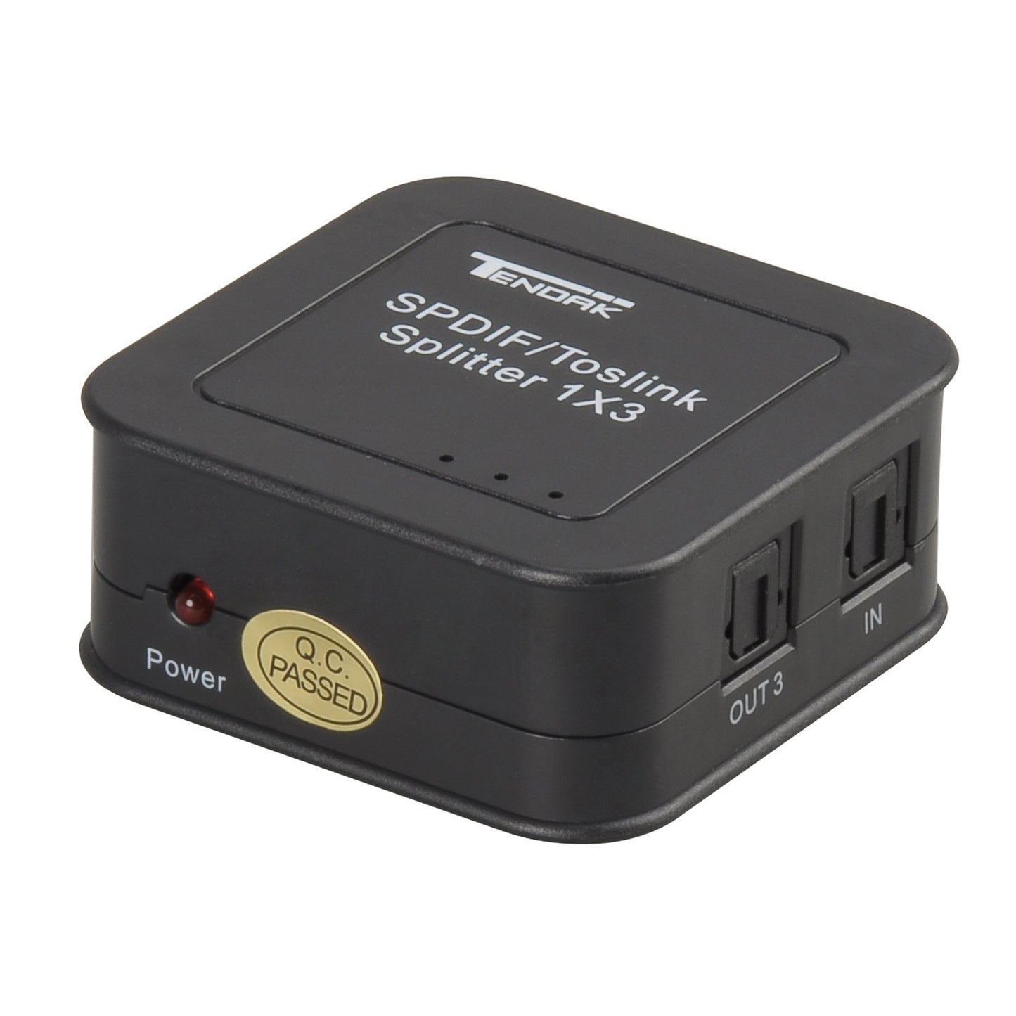 Tendak Digital Optical Audio Splitter SPDIF/Toslink 1 in to 3 Out Powered Amplifier Supports 5.1CH/ LPCM2.0/ DTS/Dolby-AC3