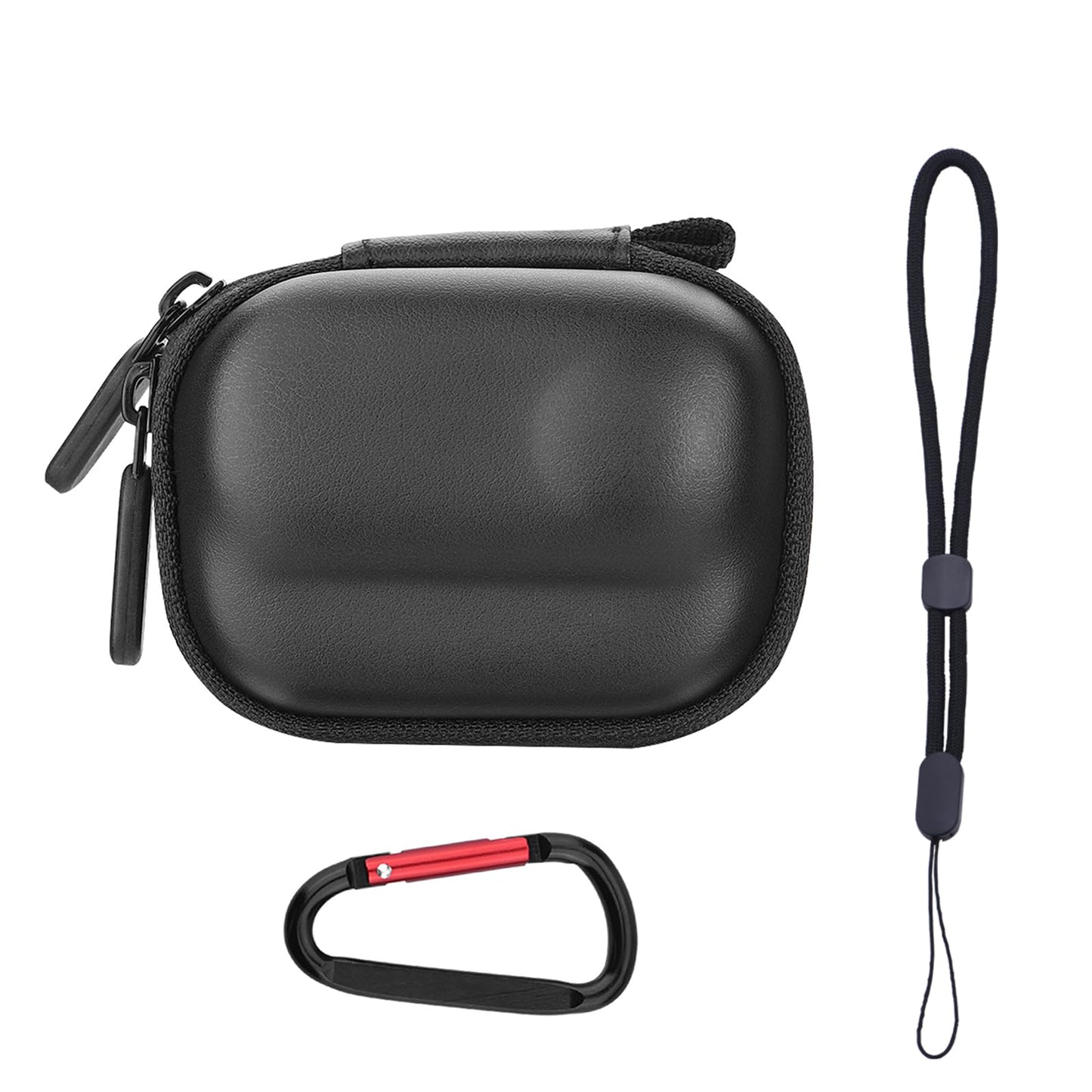 Flymile Small Carrying Case for Insta360 GO 3/GO 3S, PU Hard Shell Lens Cover Protection Storage Bag,Mini Travel Portable Bag with Carabiner&Wrist