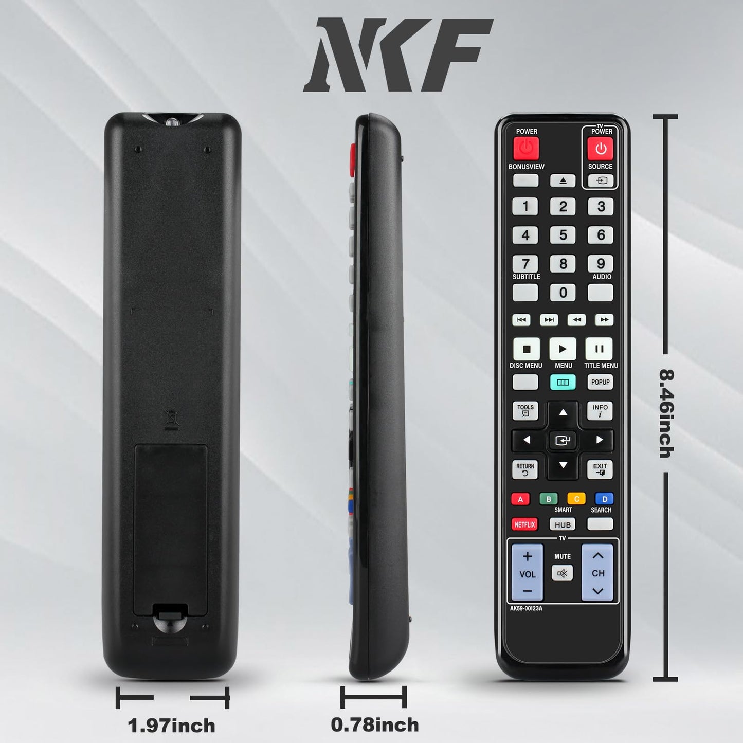 AK59-00123A Remote for Samsung DVD Blu-Ray Player Remote, Replacement for Samsung BD-D5490 BD-D5500 BD-D5700 BD-D6100C BD-D6500/ZV BD-D700 BD-D7500