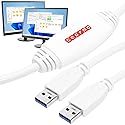 Gearmo 6ft PC Transfer Cable - Built-in Software, No Installation, Unlimited Uses - High Speed USB Transfer Between Computers - Supports Windows