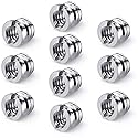 Camera 1/4"-20 to 3/8"-16 Reducer Bushing Convert Screw Adapter for Monopod, Tripod, Ballhead, Stand and Video Light DSLR SLR (10 Pack)