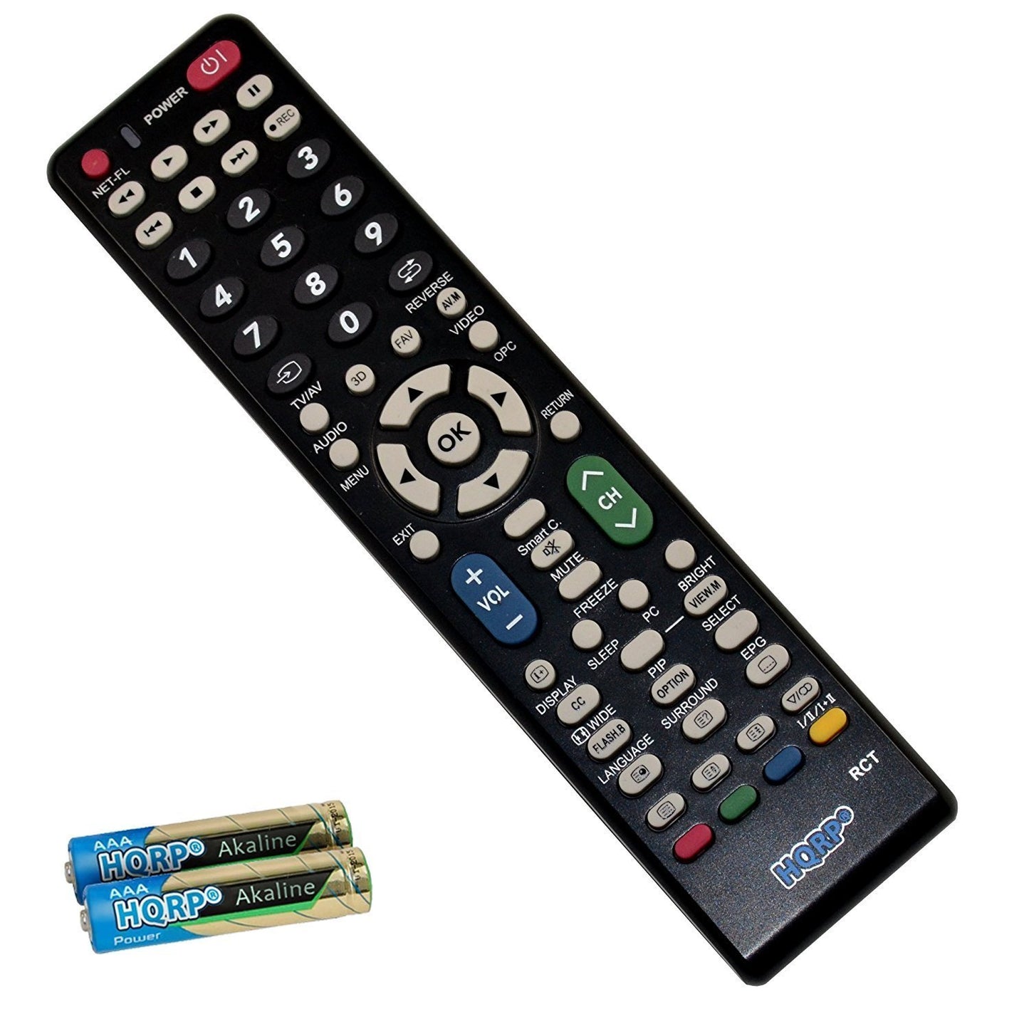 HQRP Remote Control fits Sharp LC-19LS410UT LC-19SB28UT LC-22LS510UT LC-32AX5M LC-32BD60U LCD LED HD TV Smart 1080p 3D Ultra 4K AQUOS
