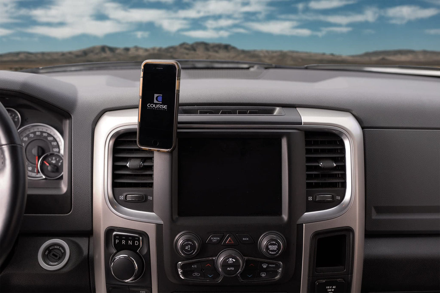 Course Motorsports Direct Fit Phone Mount - Dodge Ram (Classic Body) Compatible with All Phones - 1500/2500/3500/4500/5500 (2013-2018) Compatible
