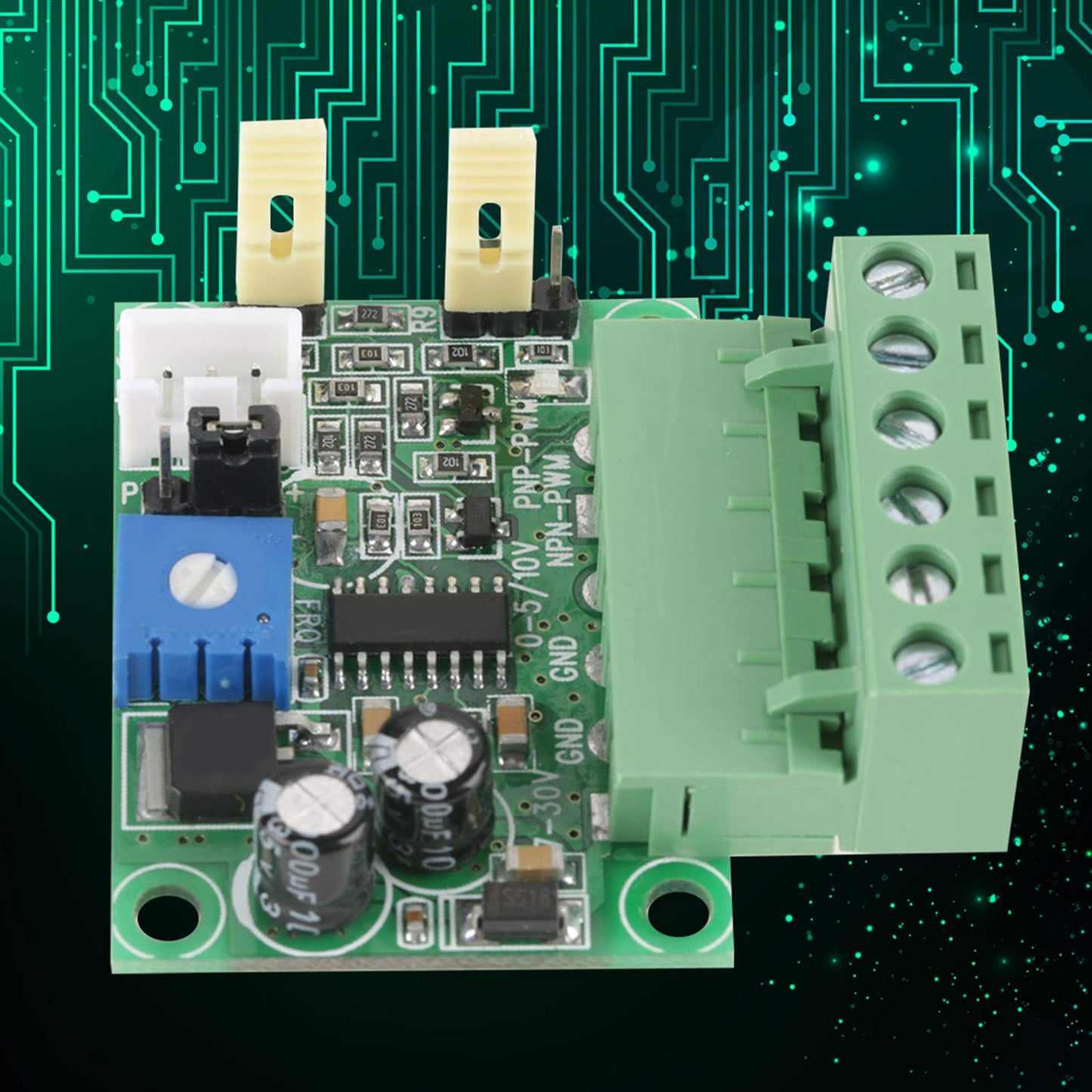 Analog Voltage to PWM Converter, 0-5V/0-10V Analog Input Voltage to PWM 2KHZ-20KHZ Converter Module,for PWM Motor Speed Control Interface Circuit…