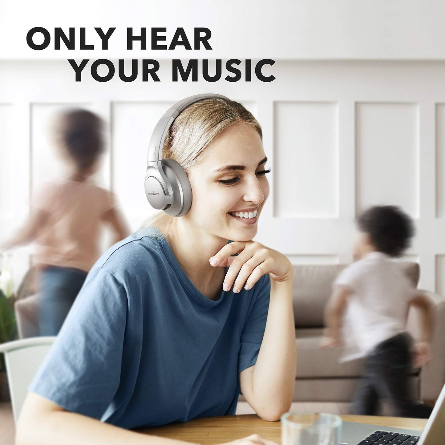 Soundcore Anker Life Q20 Hybrid Active Noise Cancelling Headphones, Wireless Over Ear Bluetooth Headphones with 40H Playtime, Hi-Res Audio, Deep Bass
