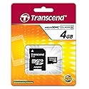 Transcend 4GB microSDHC CL4 Memory Card with SD Adapter