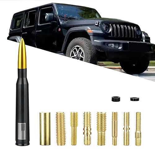 Car Truck 50 Cal Bullet Decoration Replacement Truck Accessories Red Universal for GMC Sierra 1500 Chevy Dodge Ram Silverado 1500 2500 3500 Ford F150