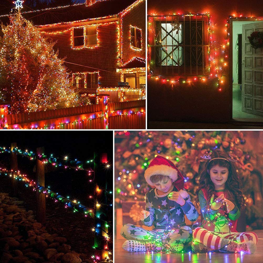 FULLBELL Christmas Lights, Fairy Lights Outdoor 66Ft 200 LED with Memory Modes Controller, Plug in Easter Decor Lights for Bedroom Party Wedding
