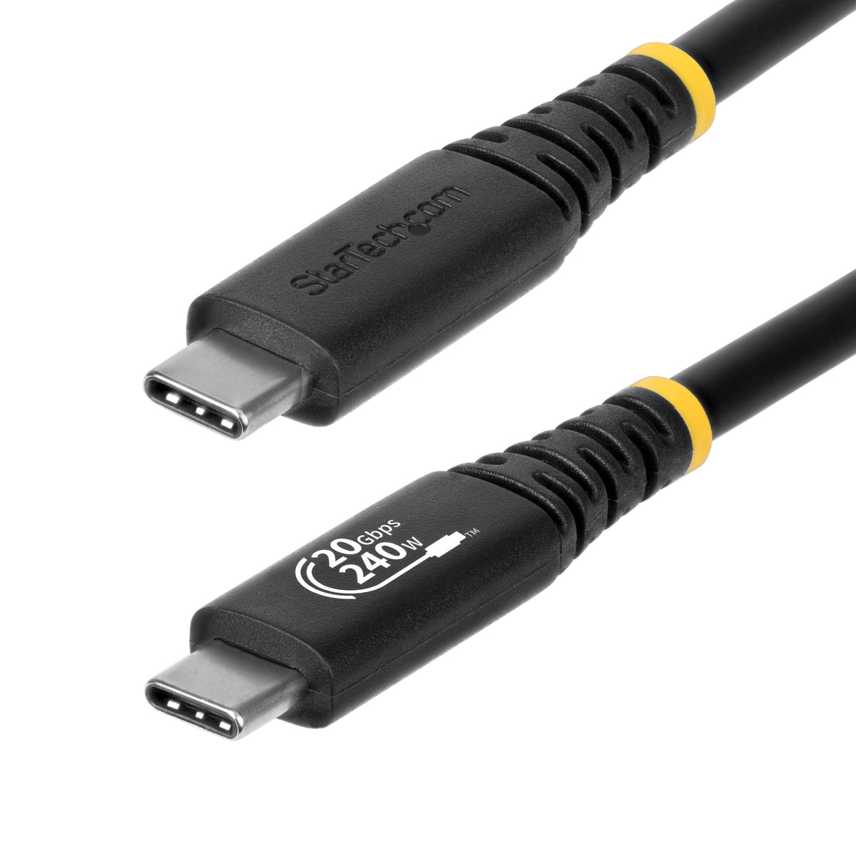 StarTech 6ft/1.8m USB4 Cable, 240W EPR, 4K 120Hz, Black (CC6FT20GUSB4TP)