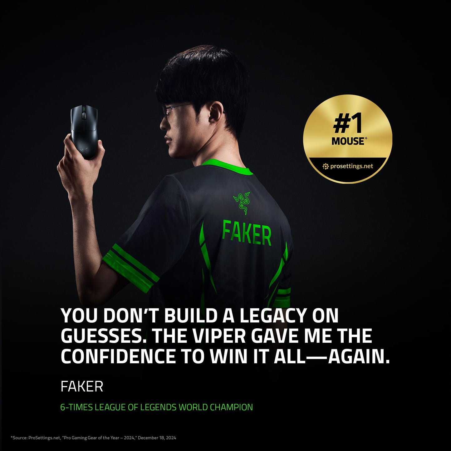 Razer Viper V3 Pro Wireless Esports Gaming Mouse: Symmetrical - 55g Lightweight - 8K Polling - 35K DPI Optical Sensor - Gen3 Optical Switches - 8