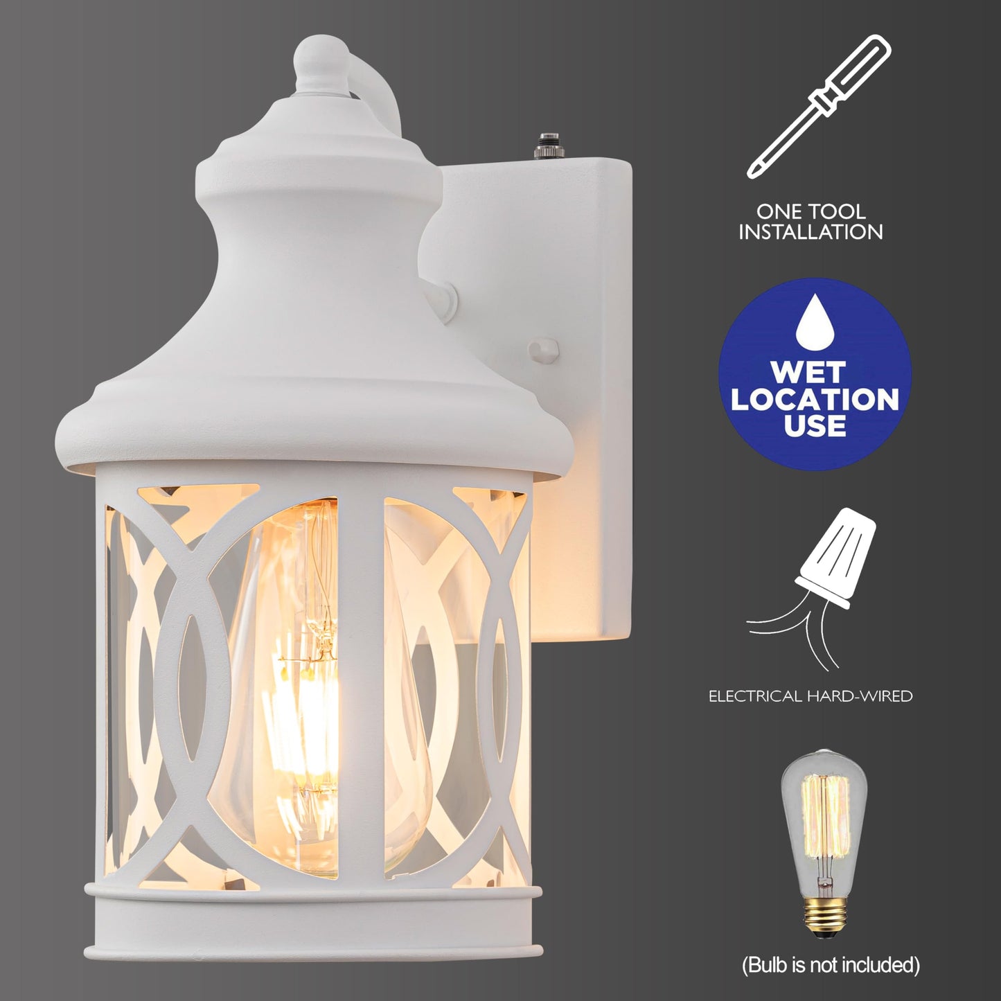 Laplusbelle Outdoor Wall Lights with Dusk to Dawn, Exterior Wall Lanterns Lighting Fixtures Porch Sconces Bronze Wall Mount Outdoor Lights
