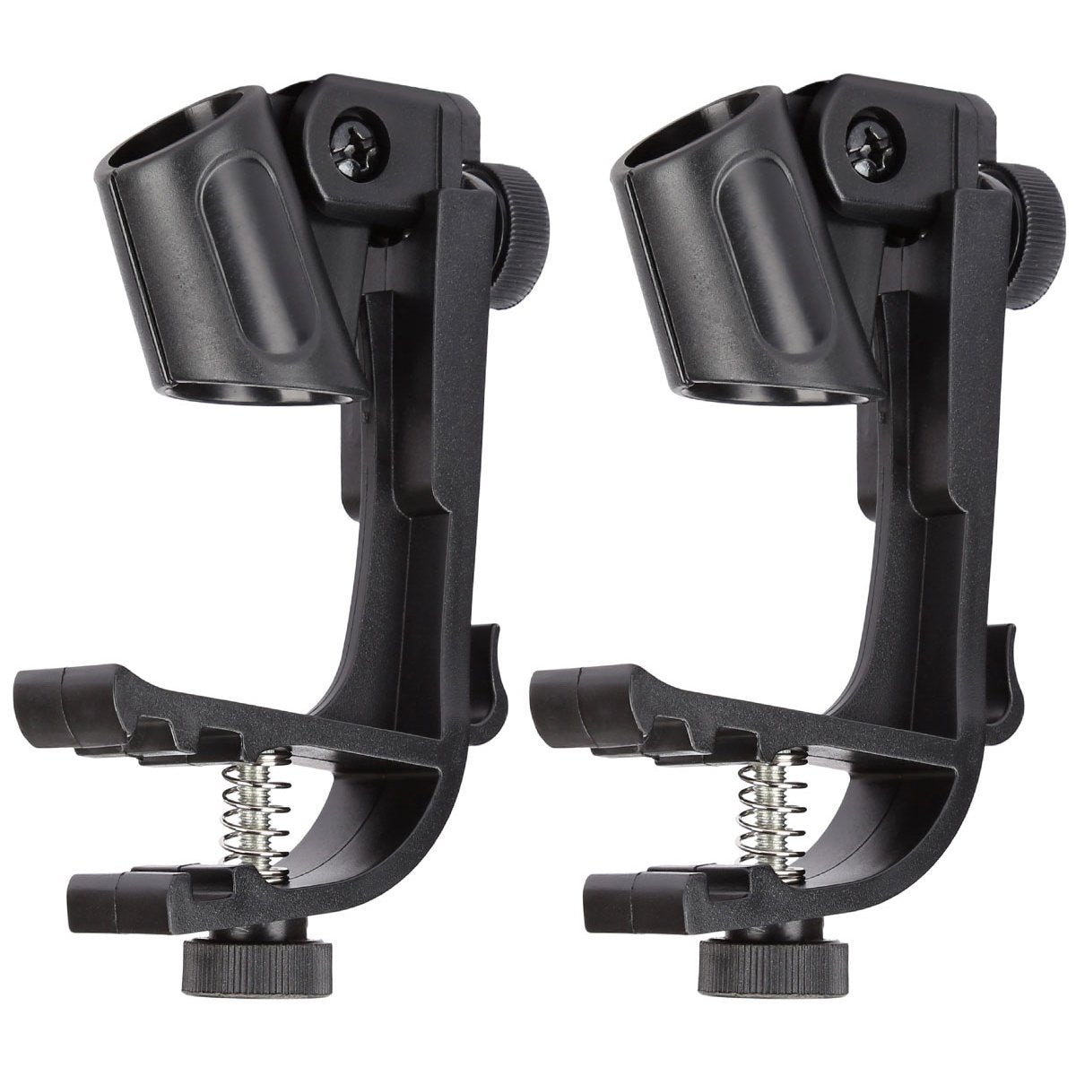 Adjustable Drum Microphone Clips Rim Snare Mount Clamp Holder Gear Studio 2Pcs