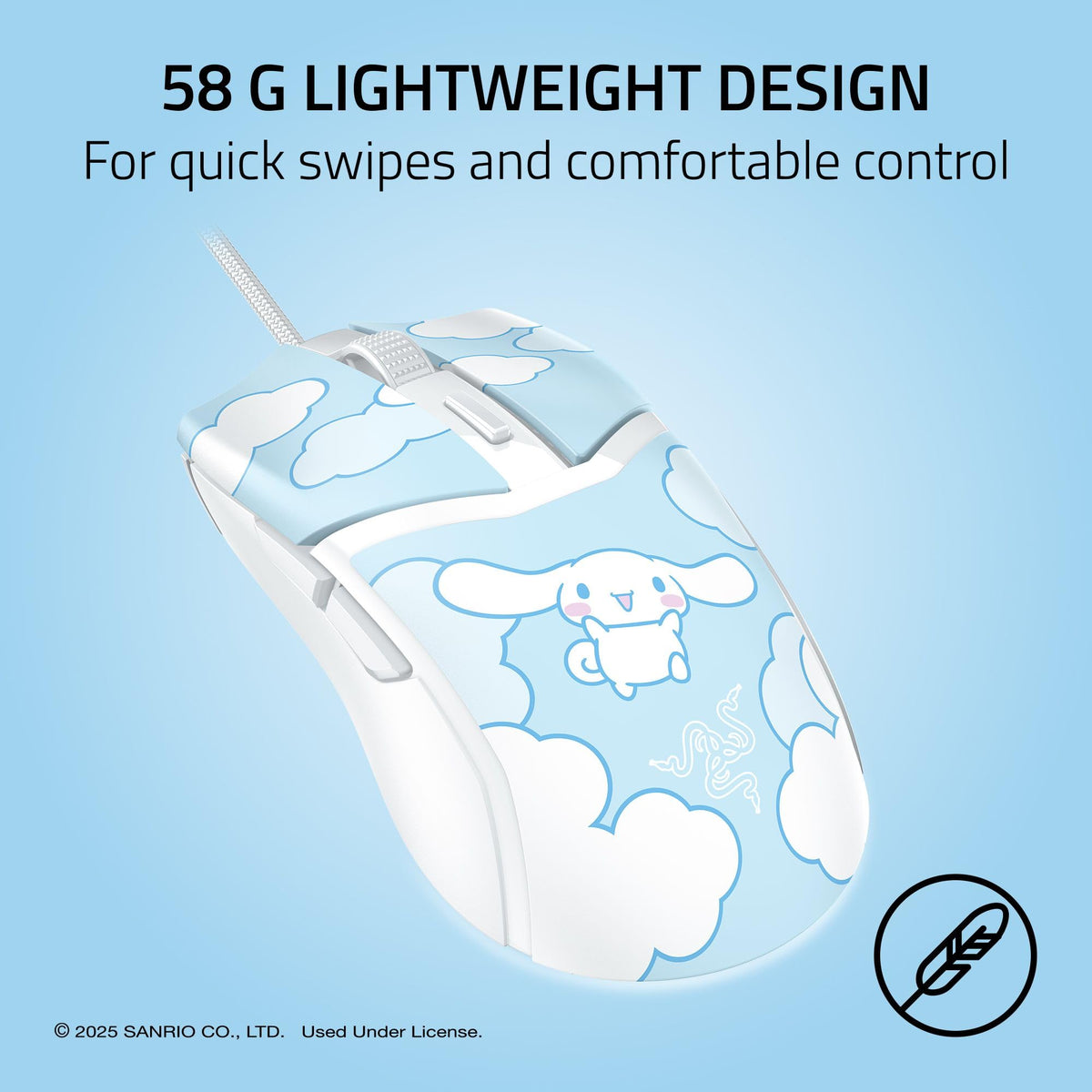 Razer Cobra Wired Gaming Mouse, 58g Lightweight, Cinnamoroll Edition