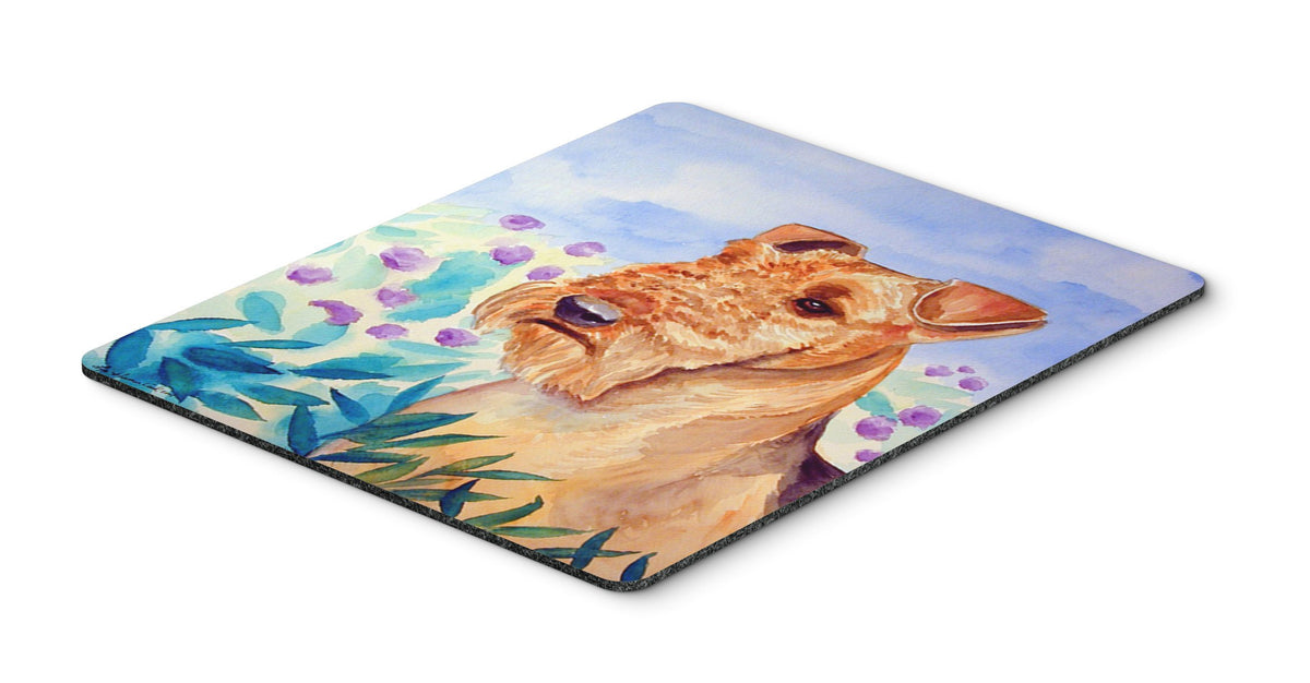 Caroline's Treasures 7007MP Airedale Terrier in Flowers Mouse Pad, Hot Pad or Trivet for Home Office Gaming Working Computers Laptop Mouse