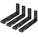 Pyle Adjustable Speaker Wall Mount Brackets - 2 Pack (4 Brackets) Extendable Steel Arms for Center Channel, Small or Large Speakers & Soundbars - 110