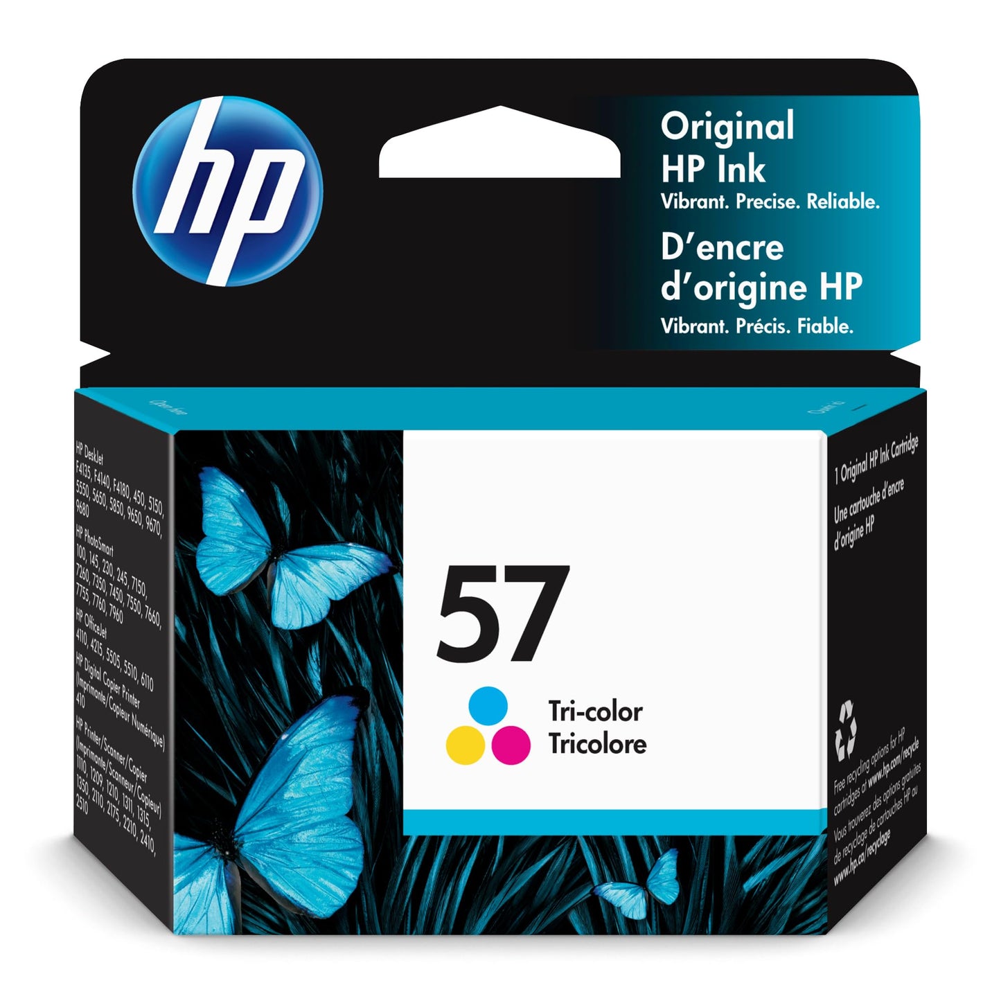 HP 57 Tri-Color Ink Cartridge | Works with DeskJet F4100, 450, 5000, 9600; PhotoSmart 100, 200, 7000; OfficeJet 4000, 5500, 6110; Digital Copier