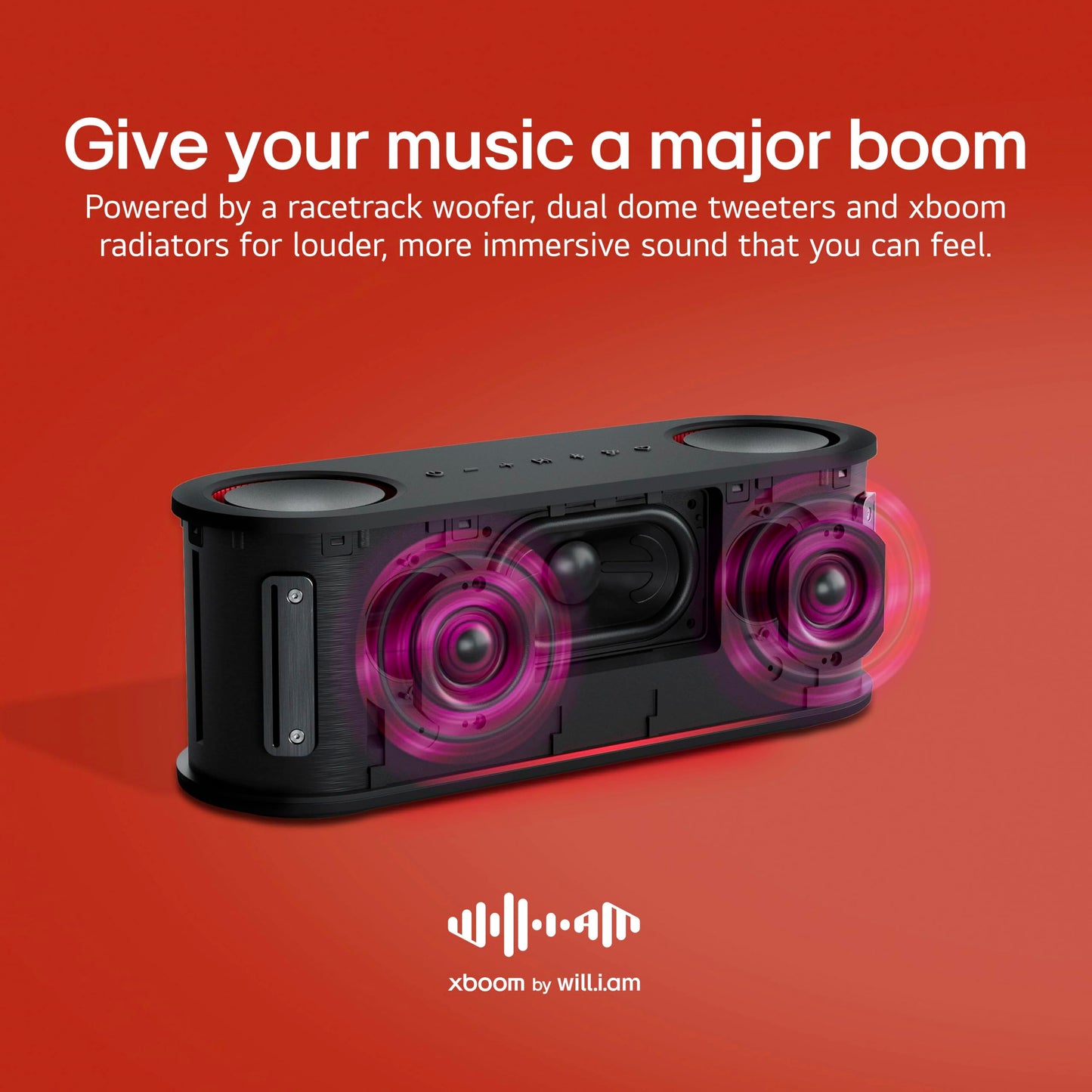 LG xboom Bounce by will.i.am, Portable Bluetooth Speaker for Sports and Athletes, up to 30 Hours of Playback, IP67 Dust and Water Resistant. Perfect