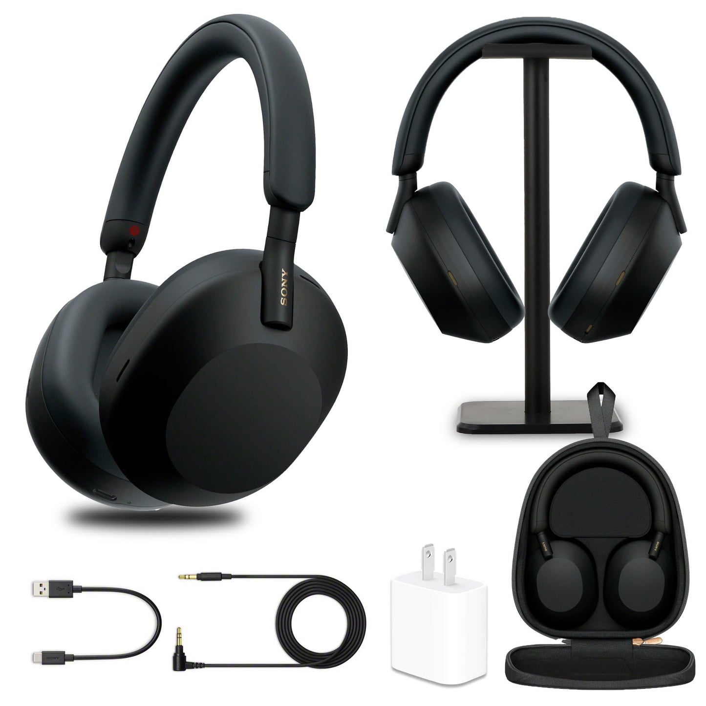 Sony WH-1000XM5 Wireless Noise Canceling Headphones with Auto Noise Canceling Optimizer, Crystal Clear Hands-Free Calling, and Voice Control, Black…