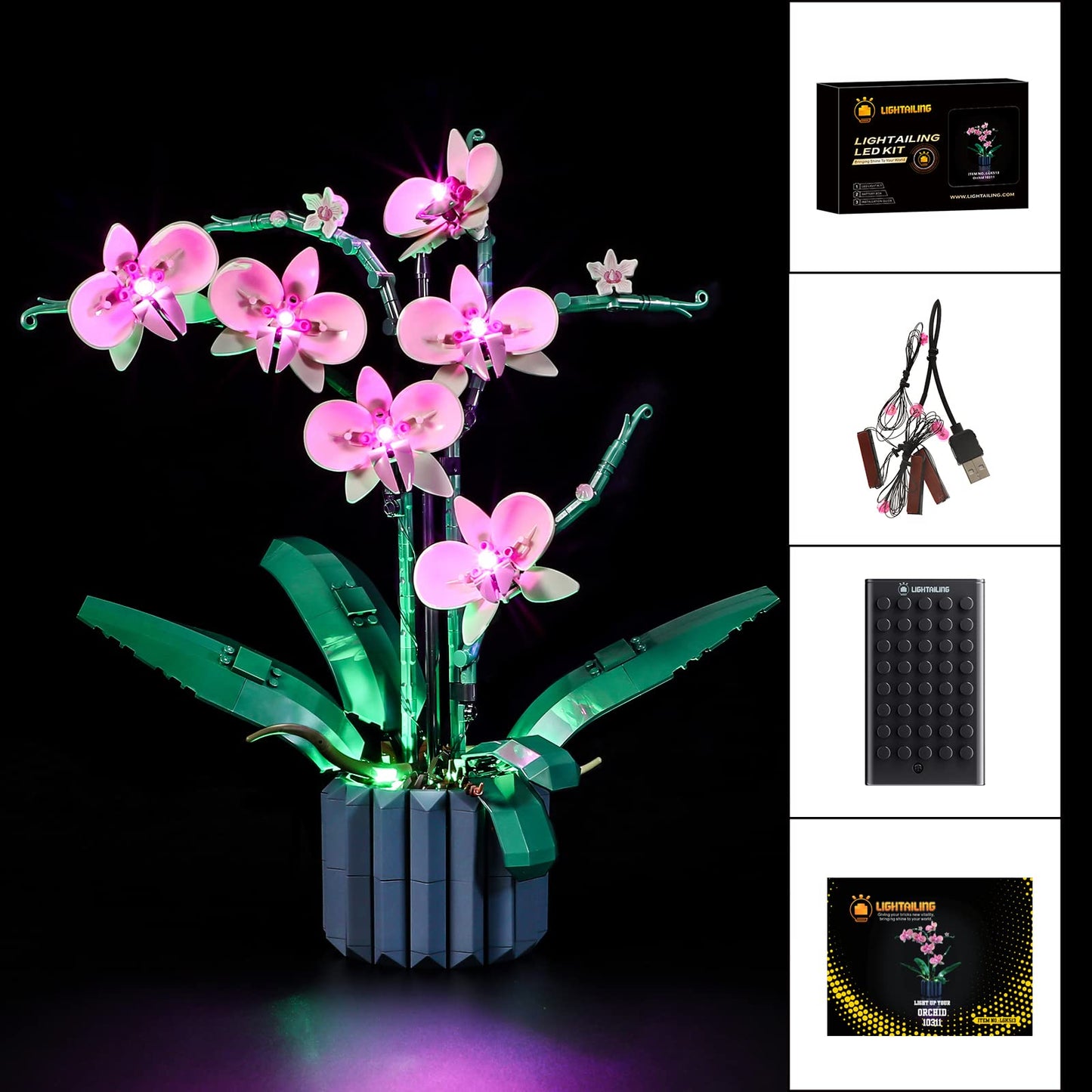 LIGHTAILING Light for Lego-10311 Orchid - Led Lighting Kit Compatible with Lego Building Blocks Model - NOT Included The Model Set